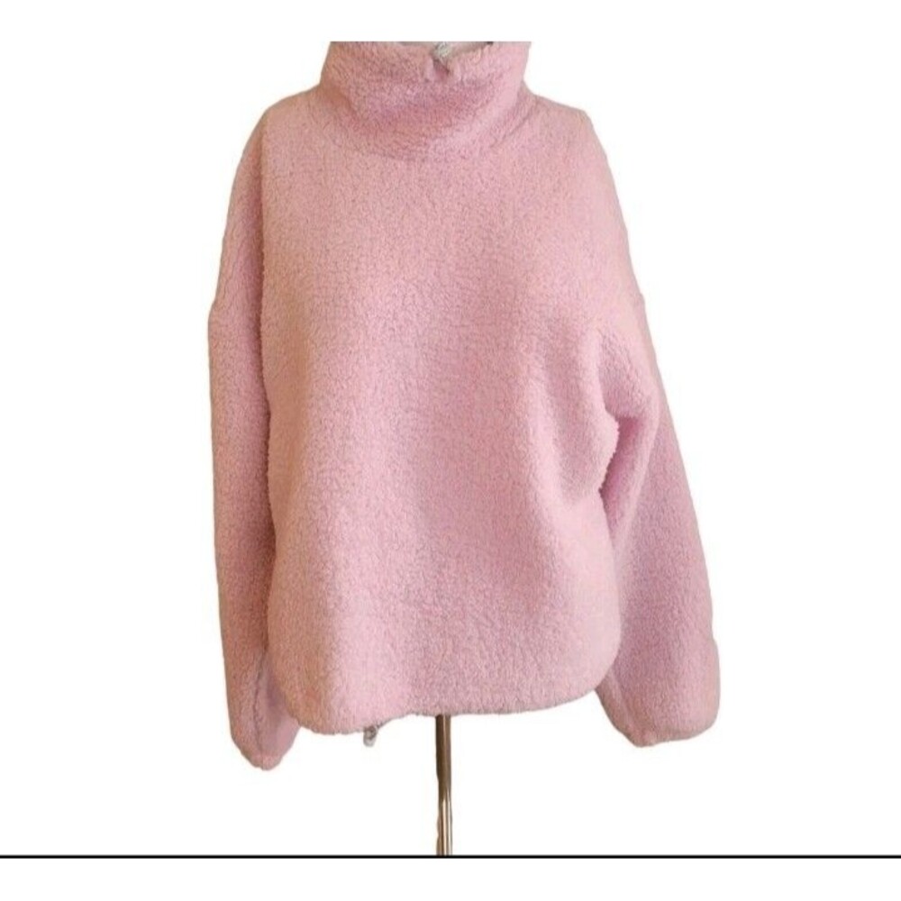 Levi's size XL Sweater Women sherpa soft pullover turtleneck faux fur